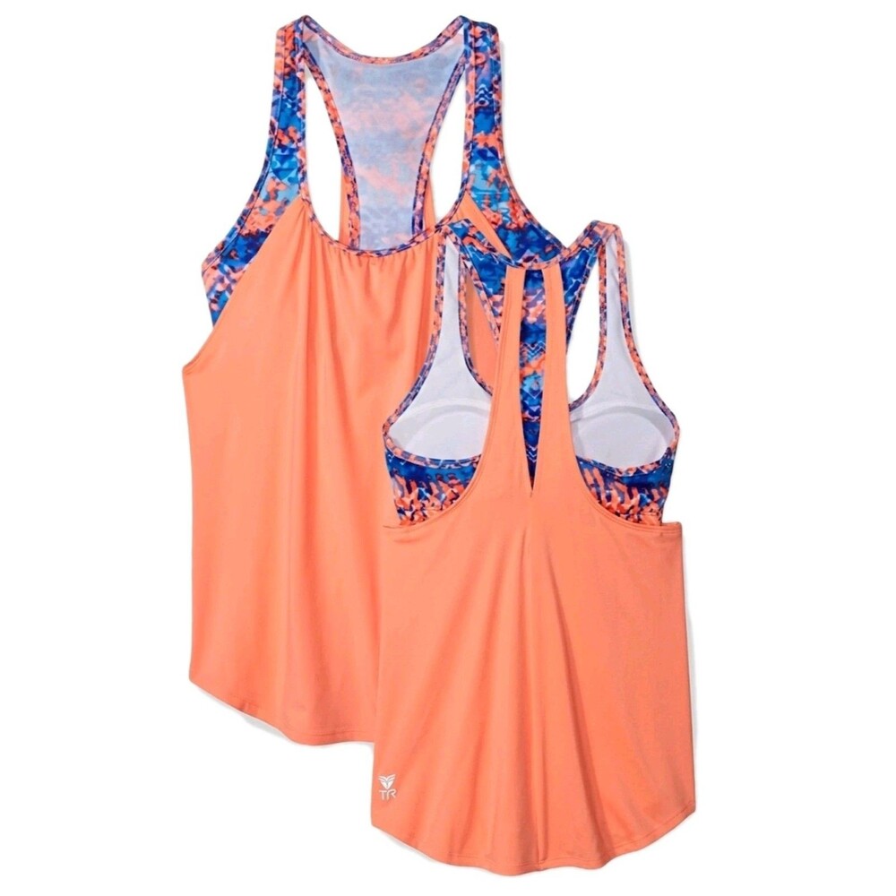 TYR Emerald Lake 2-in-1 Tankini TEMC7AH Coral Blue Size L (10/12) - Picture 2 of 16